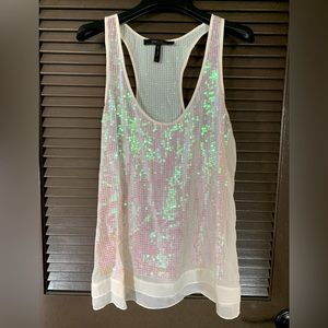 Eye catching sequin sheer top